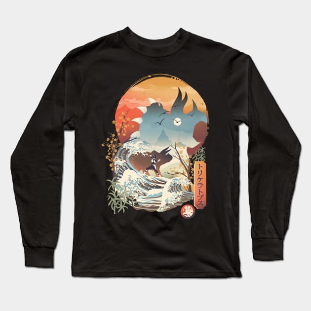 Blue Ranger Ukiyo e Long Sleeve T-Shirt by DANDINGEROZZ